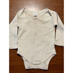 Colored Organics Infant Long Sleeve Onesie 12-18M Cotton Cream